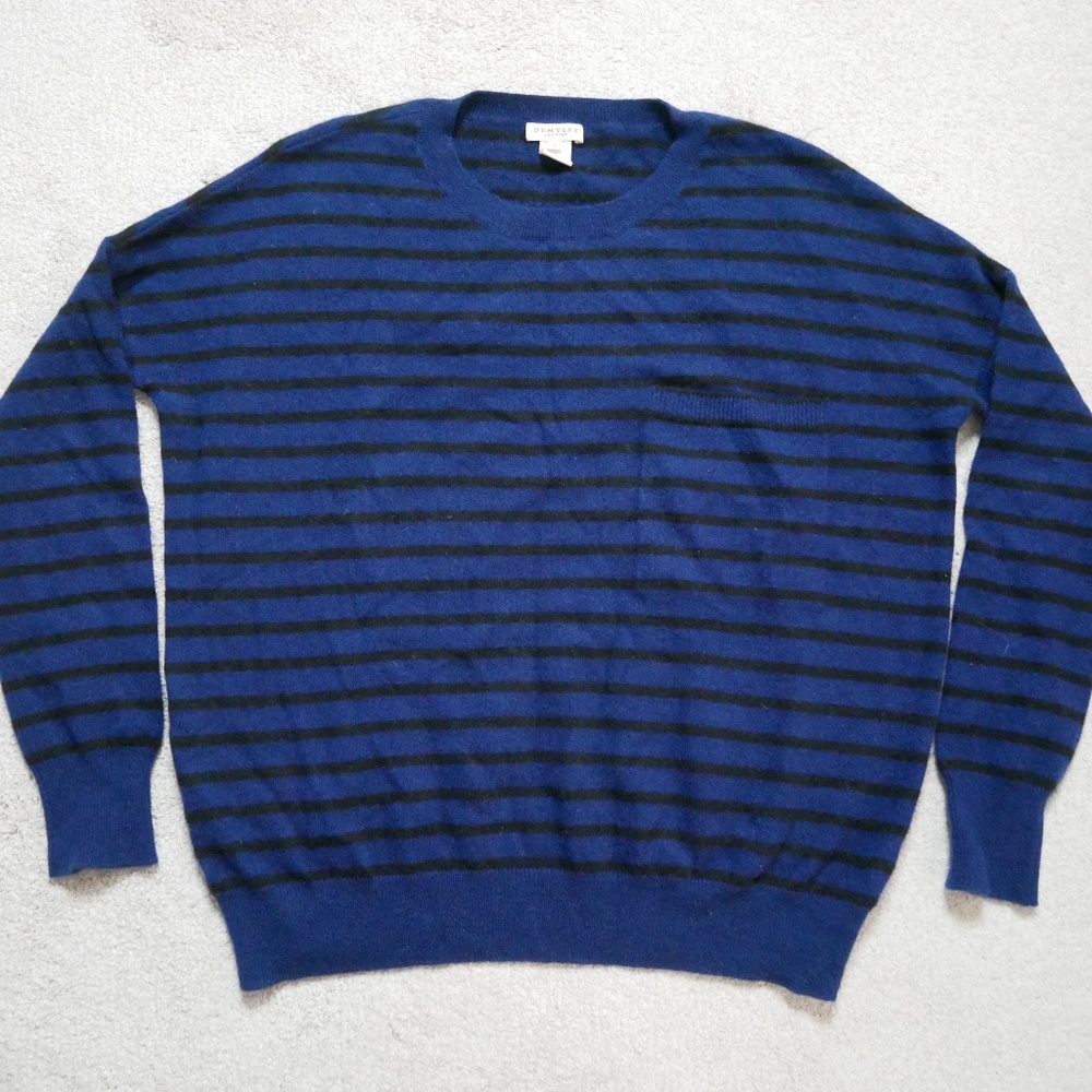 Classic Striped Crewneck Sweater - Blue/Black